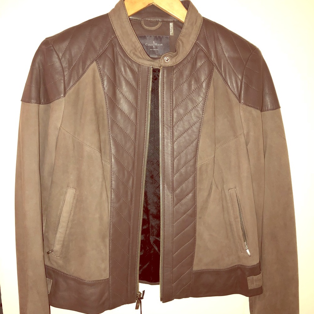New Cole Haan leather jacket